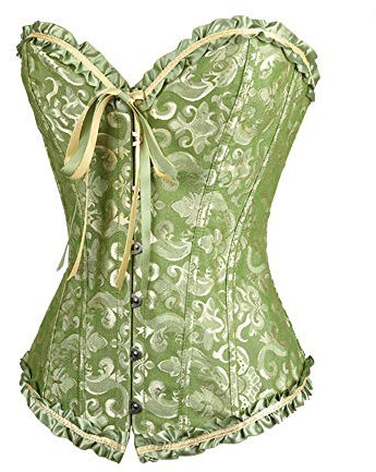 riou Corsé Tallas Grandes para Mujer Corpiño De Encaje Lencería Steampunk Brocado Encaje Vintage Sexy Top Lingerie Corset Mujer para Vestir Gótico Traje De Contactos para Los Ojos Cosplay