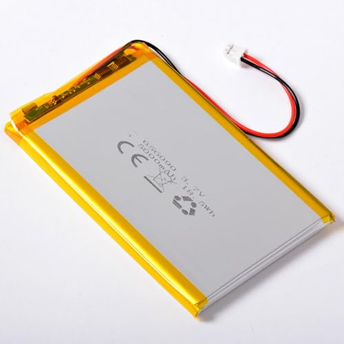 AFTERTECH 656090 5000mAh 5Ah 90x60x6,5mm CELLA POLIMERI DI LITIO LI-POLIMER LIPO 3,7v 3,7v RICARICABILE CON BMS E CONNETTORE JST PHR 02 M4Q1