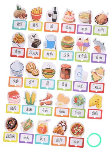 QUMIIRITY 30pezzi Schede Flash Educative Bilingue Per Ragazzo Ragazza Da Carte Per Apprendimento Interattivo e Divertente Giocattoli Didattici Per Genitori e Figli Sviluppo Linguistico e