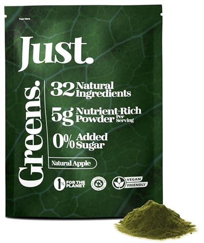 JUST Greens Powder 150g Superfood Supplement for Gut Health, Wellness, Energy, Bloating Relief and Weight Loss, Supergreens Packed with Fibre, Protein, Collagen & Vitamins