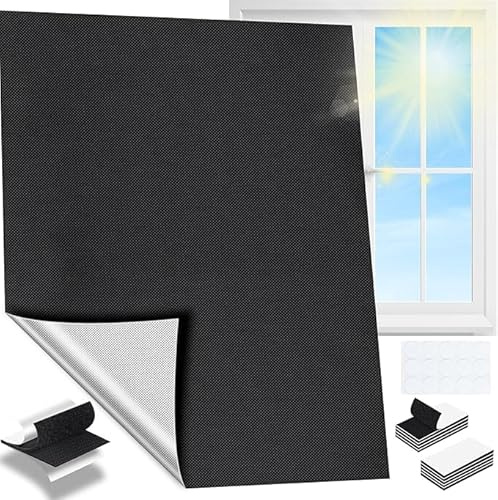 Tenda Oscurante con Ventose 300x145 cm – Telo Oscurante Finestra per Finestra da Tetto, Tessuto 100% Oscurante e Ritagliabile, Protezione Solare per Cameretta o Casa