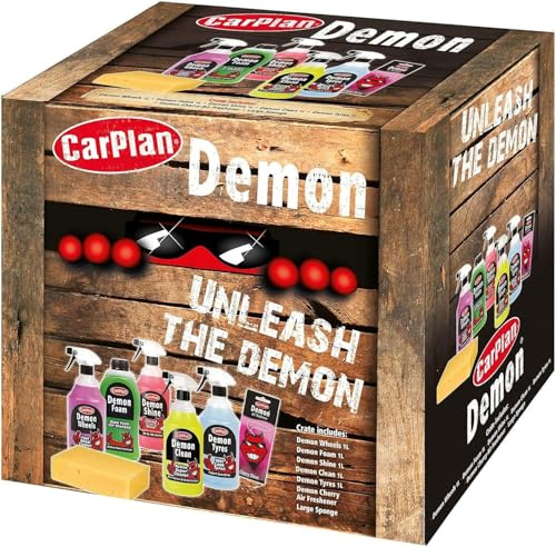 Car Plan Demon Gift Pack Ultimate Car Cleaning Kit All In One Car Wash, Polish & Shine Set, Interior & Exterior Detailing Products, Complete Car Care & Maintenance Kit Perfect Gift for Car Enthusiasts