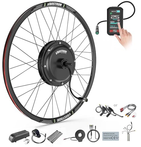 Varstrom 48V15OOW JYLT Sportversion Umrüstsatz, 28 29 Zoll 700C Heckmotor Hinterradnabenmotor E-Bike Umrüstsatz mit Controller & VD18MT Touch Display, Für Kassette Scheibenbremse MTB CTB (Ohne Akku)
