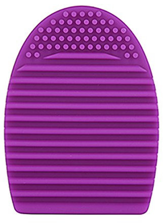 Washing Makeup Sponge Cleaner Mat Makeup Brush Cosmetic Brush Cleaning Mat Brush Cleaning Scrubber Silicone Cosmetic Brush Egg Brush Cleaning Pads Purple Silicone Egg Make up