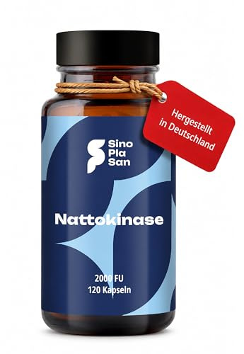 Nattokinase 100mg pro Kapsel 20.000 FU | vegan | ohne Vitamin K1 & K2 | ohne mikrokristalline Cellulose & Magnesiumstearat | 120 Kapseln