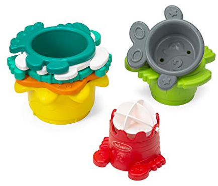 Infantino Stacking Cups With Water Mill, set of 8 pieces ( 7 pyramids + 1 water mill)