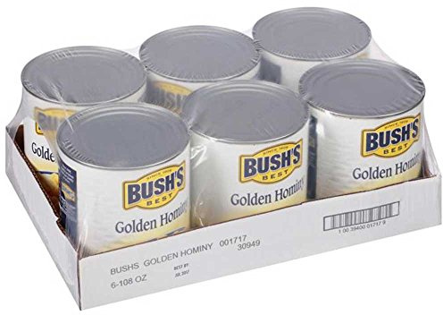 Bushs Best Golden Hominy, 108 Ounce -- 6 per case.