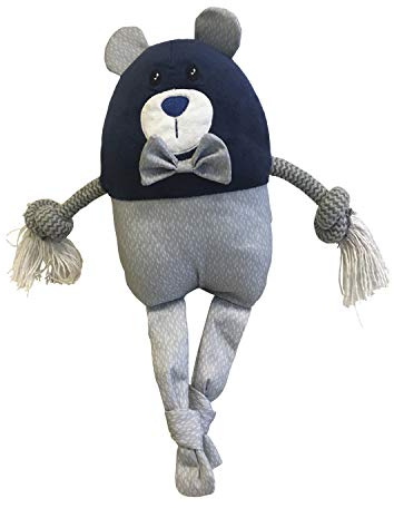 Stuffed Dog GLORIA - Size 23 cm - Teddy Pumba - Dog Toy - Plush with Sound - soft texture - Highly resistant - Ideal for large dogs - Gray Color / Blue