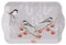 Ambiente - Vassoio natalizio con uccellino su ramo grigio, 21 x 13 cm