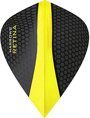 Harrows Retina Dart-Flights – 100 Mikron – extra stark – Drachen – 10 Sets (30 Stück) (gelb)