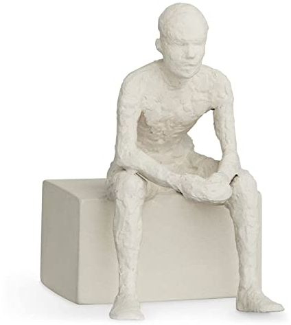 Kähler Der Reflektierende H14 cm Character Skulpturen Unglasiert, Weiss