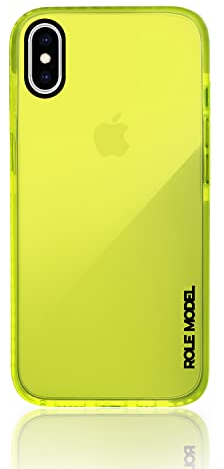 ROLE MODEL® Cybercase - Transparente Schutzhülle mit Kameraschutz und Displayschutz - Intensive Farbe und ungewöhnliches Design - kompatibel mit iPhone XS Max