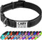 TagME Hundehalsband personalisiert, Reflektierendes gepolstertes Nylon Hundehalsband für große Hunde mit Namen und Telefonnummer