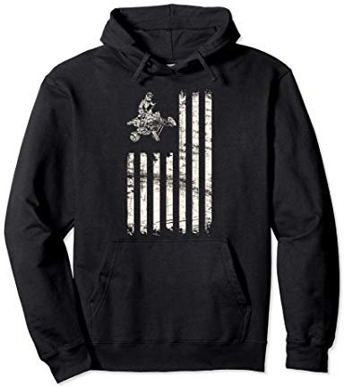 Drapeau américain Cool ATV Four Wheeler Quad Bike Offroader Sweat à Capuche