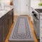 PHP Carpet Runners - Waterproof Non Slip Gel Backing Washable Runner Rug for Hallway Hall Bedroom Living Room Kitchen Rug Large Door Mat Indoor Floor Mat (Grey, 120 x 150 cm - 4 ft x 4 ft 9)
