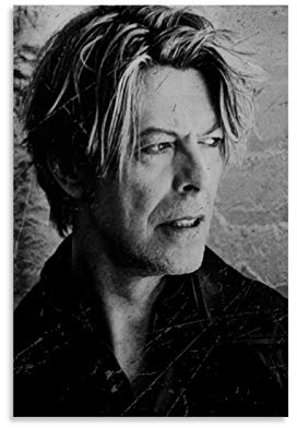 HHRF David Bowie 40 Kunstdruck auf Leinwand, Star Ikone, Pop-Art, klassische Musik-Ikone Promi-Poster, 30 x 45 cm