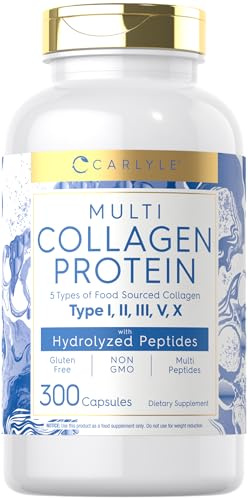 Carlyle Multi Collagen Protein Capsules 2000mg | 300 Count