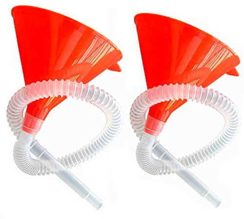 Mnahuxjuansxu Öl Trichter Trichter Mit Schlauch Sieb Benzin Trichter Filtern Auto Benzin Trichter Universal Trichter Flexible Trichter Für Kraftstoff Benzin Diesel Und Wasser 2 Stücke (Rot)