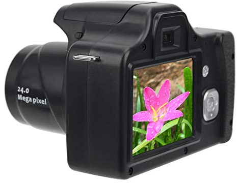 Digitalkamera, 3,0 Zoll TFT LCD Bildschirm,HD Spiegelreflexkamera mit 18-fachem Zoom,FHD 1080P Videokamera, Tragbare Digitalkamera mit Langer Brennweite für(Standardobjektiv + Weitwinkel)