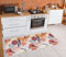 rugsx Andre Waschteppich Küchenteppich Teppich Läufer Küchenläufer Orangen, Küche, Anti-Rutsch - Rosa 80x200 cm