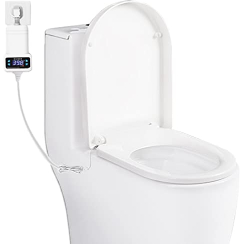 Beheizter WC-Sitz in D-Form, Soft-Close mit Schnellverschluss, einstellbare Temperatur zwischen 33–48 ° C, leicht zu reinigender und Abnehmbarer Deckel, einfache Befestigung von Oben
