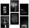 Lost in Today® Premium Berlin Deko Schwarz | Poster | Hauptstadt Geschenk und Souvenir | Stadt Kunstdruck | 6 x A4 ohne Rahmen