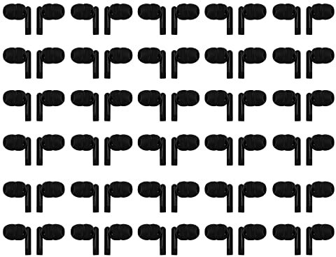 QIDAIZUOEN 100 Packs Earbuds Bulk Classroom Headphones Wired in Ear Disposable Student Black Earphones Individually Wrapped for School Travel or Home Use