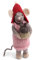 Én Gry & Sif Maus Weihnachtsmaus mit Ornament - Anhänger aus Filz, Weihnachts-Deko - 1 Stück (Graue Maus Kleid Eichel)
