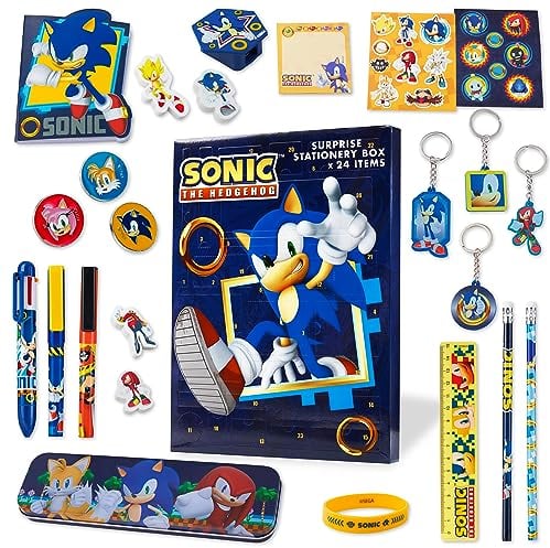 SONIC THE HEDGEHOG Adventskalender 2025 Kinder Countdown Kalender Weihnachtskalender Jugendliche mit 24 Überraschungen Geschenk Idee