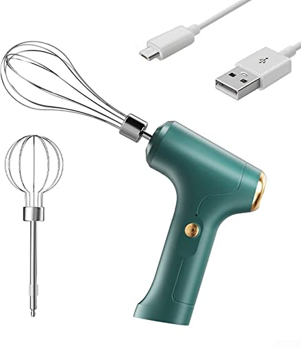 Batidora de mano eléctrica, batidora de mano, licuadoras pequeñas portátiles, batidor de huevos de mano, batidor de masa de acero inoxidable para cocina, hornear y cocinar
