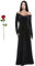 Miulruma Kostüm Damen Elegant und Gothic Kleid mit Rose Zubehör für Halloween Motto Party Alltag MA034XL