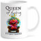 MeLifestyle Kaffeetasse Tasse Becher Motiv Queen of fucking everything | Keramik 330ml | Geschenk, Freund, Freundin, Kollege, Kollegin, Bürotasse