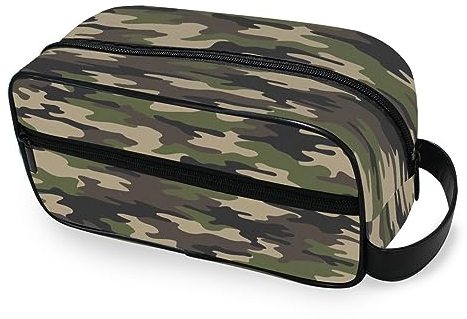 Tragbare Kulturtasche Abstrakte Camo Camouflage Reise Waschtasche Multifunktions Kosmetiktasche Make-up-Tasche Aufbewahrungstasche für Frauen Männer Jungen Mädchen, multi