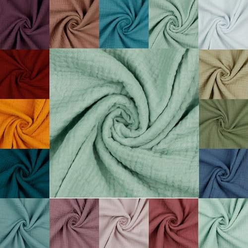 Bio Musselin Stoff | Double Gauze | Meterware | ab 0,5 m (nile)