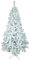 Albero di Natale Effetto Realistico Rami Fissi Apertura ad Ombrello Ignifugo Montaggio Facile (180 cm, Bianco Standard)