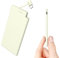 Power Bank 5000mAh con Cable Tipo-C Incorporado | Auskang Batería Externa Portátil Ultra Delgada y Ligera | Carga Rápida para iPhone, Samsung, Xiaomi, Sony | Powerbank Blanco