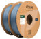 eSUN PLA Filament 1.75mm, PLA Basic 3D Drucker Filament Maßgenauigkeit +/- 0.03mm, 1KG pro Spule, 2 Spulen 3D Druck 3D Filament, Grau