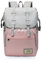Chickwin Baby Wickeltasche, Mode Wickelrucksack Großer Kapazität, Babytasche für Reise Wickeltasche Rucksack mit Faltbarem Kinderbett, Babybettrucksack Multifunktional (Rosa)