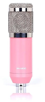Sound Card Kit Professional Condenser Microphone BM 800 Wireless Bluetooth V10 PRO Sound Card For PC Computer Phone Karaoke Live Singing Gaming Studio Setup For Recording Music (Color : Pink BM800,