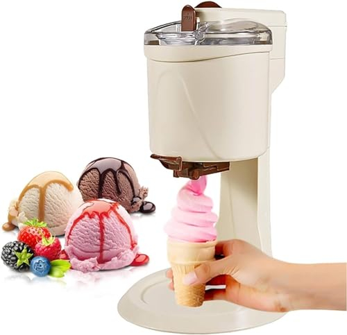 JJENXYYDS Gelatiera per Frutta Surgelata,Gelatiera Portatile arrotolata,Macchina per Fare Il Gelato Domestica Semiautomatica da 1000 Ml,Macchina da Dessert per Casa,Feste E Bambini