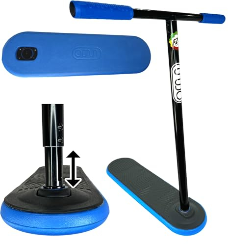 Indo 2.0 Trampolin Stunt-Scooter I Indoor & Outdoor I Trick I Trainer I+ Fantic26 Sticker (Pro V2 H= 74-80cm Schwarz) I Höhenverstellbar