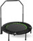 LIFERUN Kleine Trampolin Indoor 101cm, Mini Fitness Trampoline Erwachsene, 150 kg belastbar, mit Verstellbare Haltegriff für Zuhause Cardio-Trampolin-Training, Grün