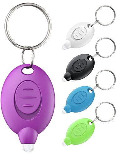 Pawfly Confezione da 5 torcia LED portachiavi mini LED portachiavi luce 12 lumen portatile ultra luminoso alimentato a batteria torcia per campeggio all'aperto escursionismo e emergenza