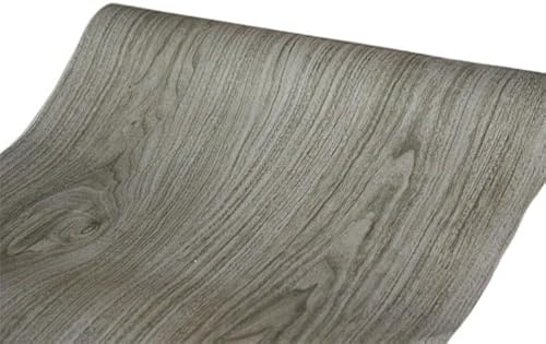 BUVU Klebefolie Möbel braun Holzoptik Möbelfolie Selbstklebende Folie Holz Tapete 45cm X 300cm braun Vintage Streifen Folie Wasserdicht Wandtapete für Möbel Wände Schränke Küche Tische