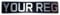 SET OF 2 OBLONG Black and Silver Pressed Number plates Car Metal Classic 100% Legal