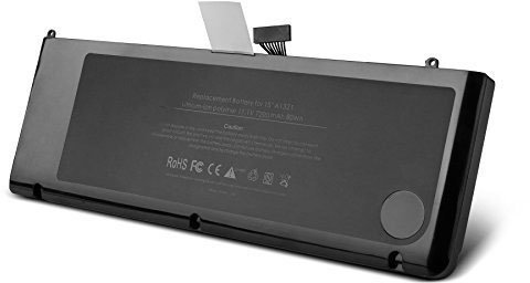 A1321 Batterie pour ordinateur portable 11,1 V 5600 mAh Compatible avec MacBook Pro 15 A1286 (version mi-2009 2010) MB985 MB986 M1047 MB986J/A MC118 Series 020-6380-A 020-67676J/A 6-B