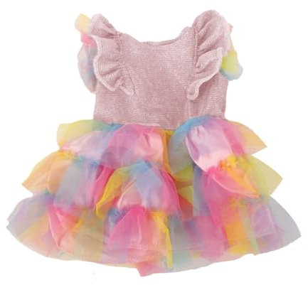 Codulu 18 Zoll amerikanische Puppenkleid-Regenbogenkleid Freizeitkleider Zubehör für 43-46cm-1 PZ-B