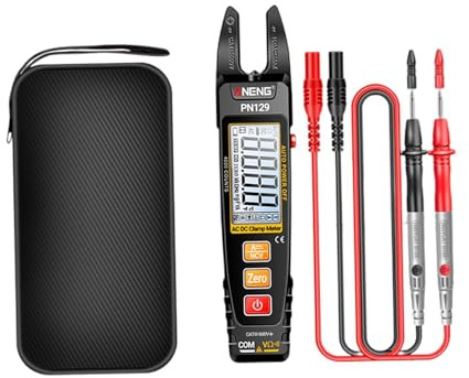 Sharplace Digitaler Zangenamperemeter, Tester, Gleichstrom, Strom, Multimeter PN129, vielseitiges -Display, elektrisches Taschenmultimeter für