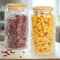 Yiter Glass Storage Jars, Vintage Airtight Storage Containers with Lids for Nuts, Tea, Beans, Large Capacity Storage Jar for Kitchen, Pantry, 2 Packs 1000 ml