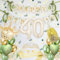 40th Birthday Decorations for Boys Girls, Green and Gold Party Decoration Set With Balloons, Satin Ribbon Banner, Birthday Sash&Tiara, Table Decorations